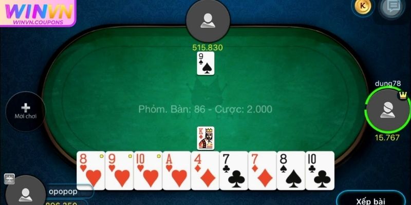 Phỏm WINVN Chiến Thuật Nâng Cao Giúp Tân Thủ Nhanh Thắng 2 Chiến thuật chơi phỏm hiệu quả nhất cho bet thủ